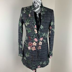 NWOT ZARA FLOWER EMBROIDERED JACKET